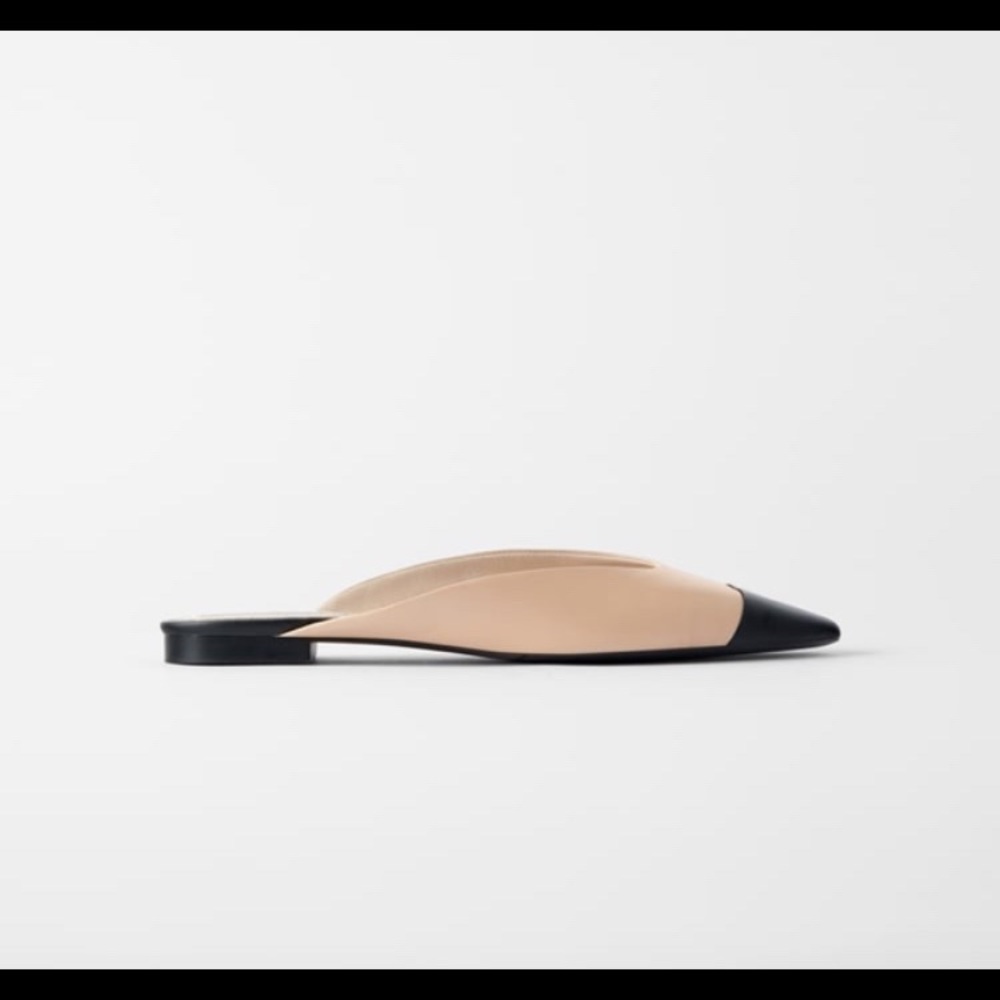 Zara cap toe mules SZ38